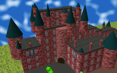 a 3d model of Glamis Castle